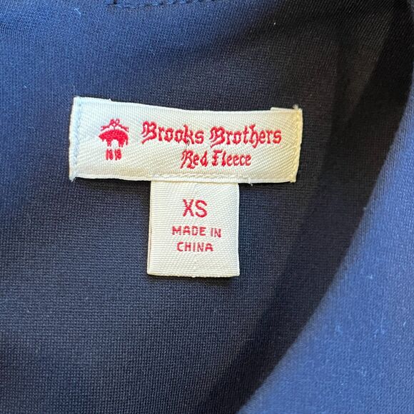 Brooks Brothers Ponte Knit Shirt Dress XS Navy Blue Classic Preppy Mini $128 - Picture 3 of 6